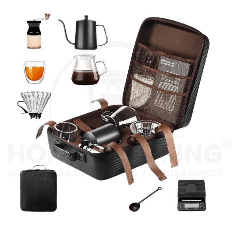 Juego o set de barismo campping.