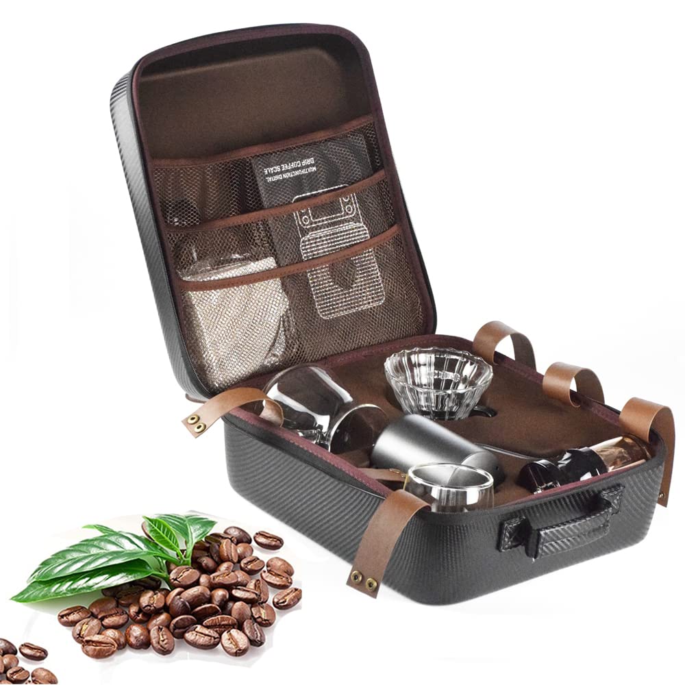 Contenido del juego de regalo para amantes del café de viaje