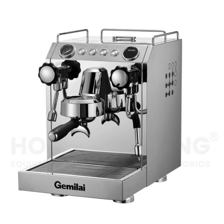 Gemilai CRM3145 Nueva Cafetera Espresso Profesional Comercial de Acero Inoxidable de 15 Bares y 1 Grupo para Negocios