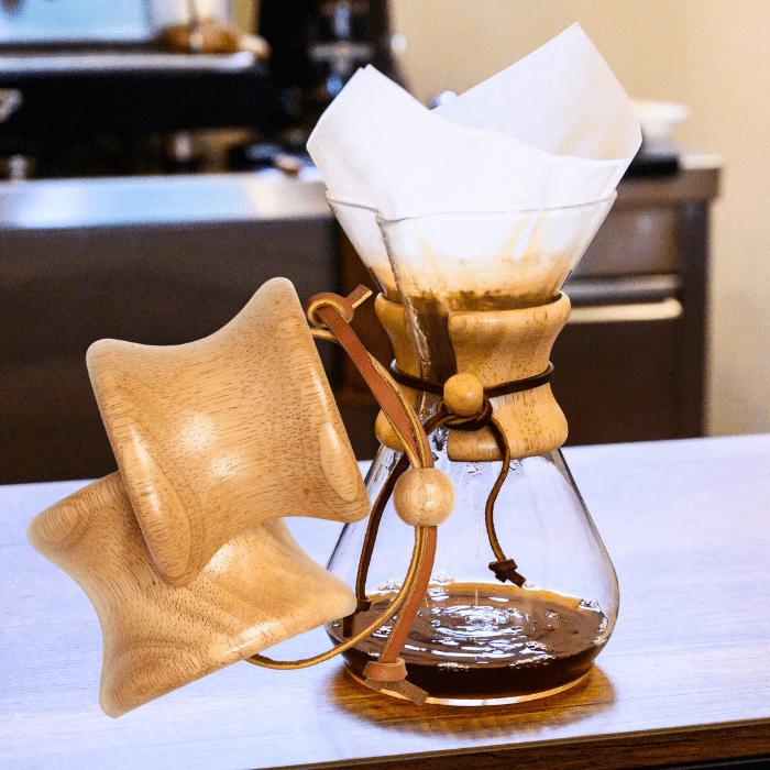 Set de café portátil para camping y viaje con cafetera de vidrio