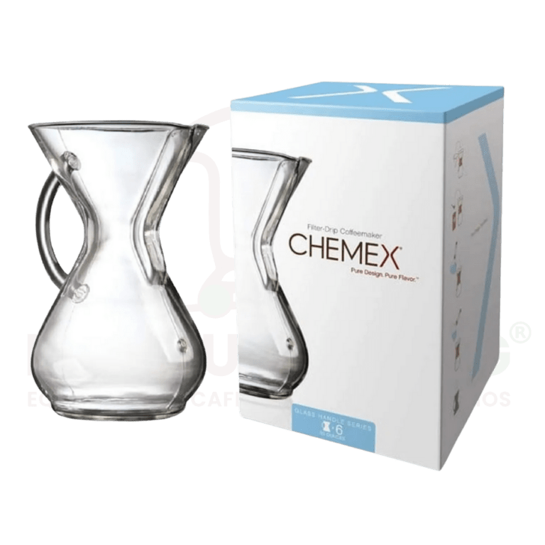 Cafetera de vidrio Chemex, Con manija, Transparente 6T.