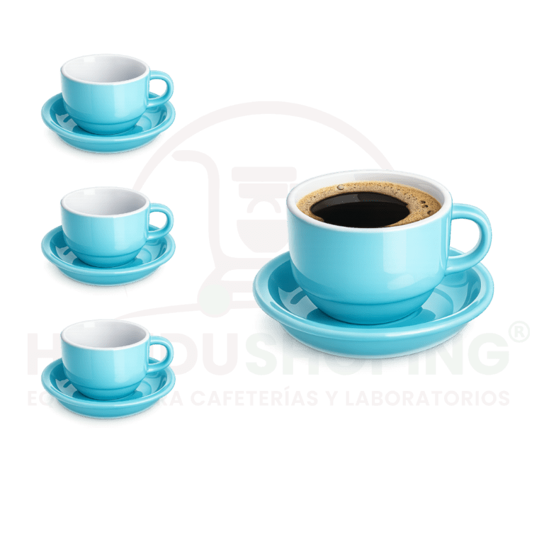 SWEESE - Set Tazas de porcelana apilables, de 4 onzas con platillos.