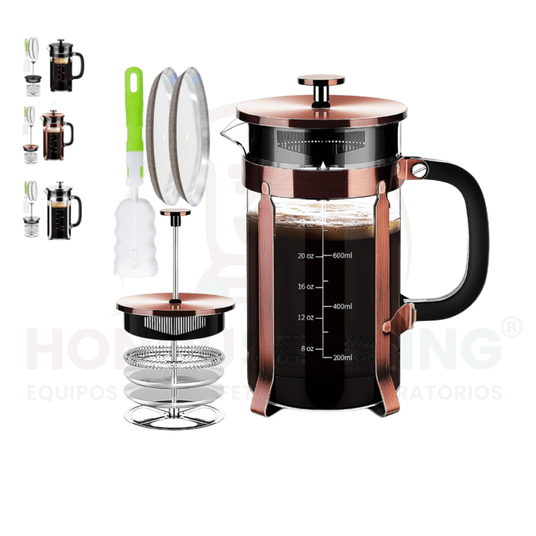 Prensa Francesa Premium de Acero Inoxidable y Vidrio de Borosilicato – 34 oz