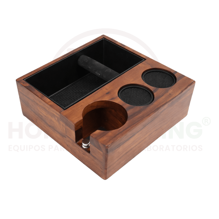 Caja Profesional Knock Box 4 en 1 de Madera con Ajuste de Portafiltro