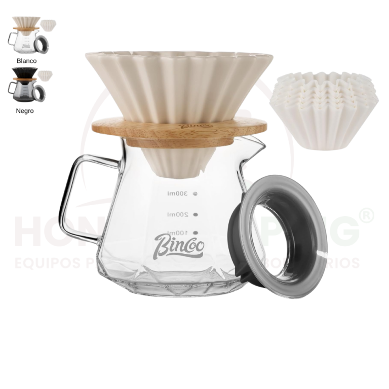 Kit de Café Pour Over Bincoo Origami de Cerámica Premium para 1 a 2 Tazas.